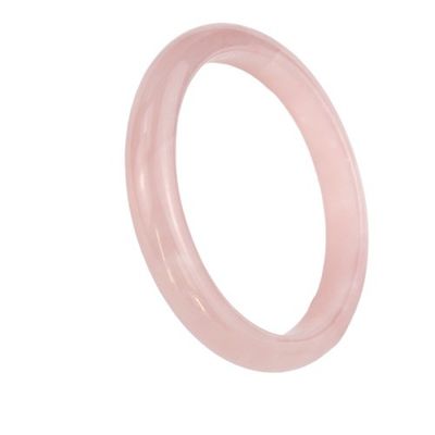 Técnica polida Grande tamanho Pedra preciosa Mulheres Jade Love Bangles Pulseiras com Quartz Rosa Bangles Charms