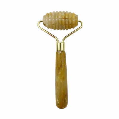 Single Head Spiked Facial Massage Jade Roller para Anti Aging Face Beauty com 100% Natural Jade Stone e Logotipo Personalizado