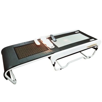 150 Pedras de Energia e Cama de Massagem de Elevação Inteligente 3D para Corpo Inteiro em Cama de Fisioterapia Quente de Turmalina V3 dobrável