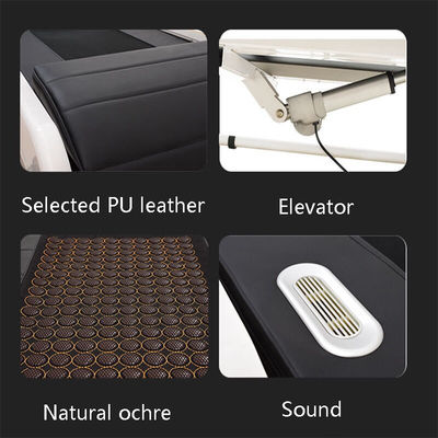 150 Pedras de Energia e Cama de Massagem de Elevação Inteligente 3D para Corpo Inteiro em Cama de Fisioterapia Quente de Turmalina V3 dobrável