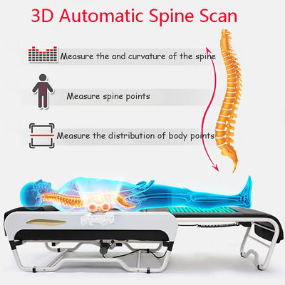 150 Pedras de Energia e Cama de Massagem de Elevação Inteligente 3D para Corpo Inteiro em Cama de Fisioterapia Quente de Turmalina V3 dobrável