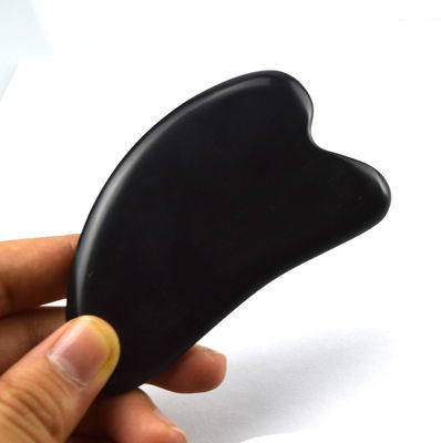 2024 Black Bian Stone Heart Shape Gua Sha Massage Tool Disponível Logo Massager para Spa Relaxante Meditação