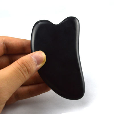 2024 Black Bian Stone Heart Shape Gua Sha Massage Tool Disponível Logo Massager para Spa Relaxante Meditação