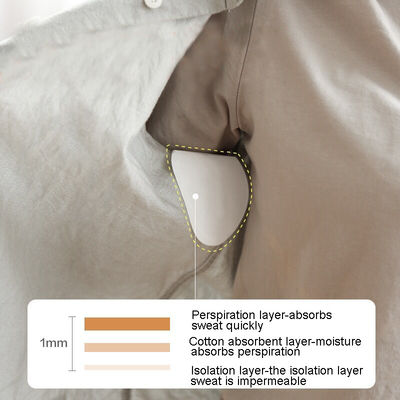 Ampolas absorventes de axila descartáveis brancas de algodão para 11*9,5cm/12,5*9,5cm/12,5*11cm