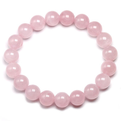 Feng Shui Rosa Quartz Pulseira para Mulheres Pedra Natural Manual Chakra Joias Dom