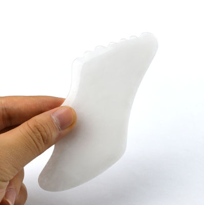 2024 Jade Branco Facial Corpo Jade Guasha Massager Board Gua Sha Stone Scraping Board 11,8cm*5cm*0,5cm para Corpo e Facial