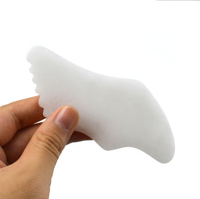2024 Jade Branco Facial Corpo Jade Guasha Massager Board Gua Sha Stone Scraping Board 11,8cm*5cm*0,5cm para Corpo e Facial
