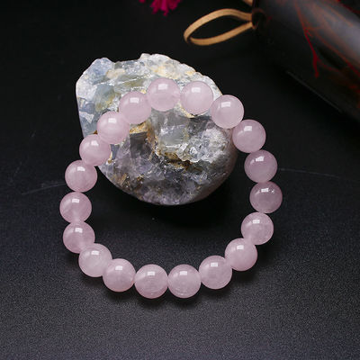 Feng Shui Rosa Quartz Pulseira para Mulheres Pedra Natural Manual Chakra Joias Dom
