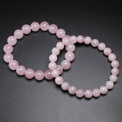 Feng Shui Rosa Quartz Pulseira para Mulheres Pedra Natural Manual Chakra Joias Dom
