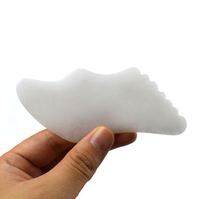 2024 Jade Branco Facial Corpo Jade Guasha Massager Board Gua Sha Stone Scraping Board 11,8cm*5cm*0,5cm para Corpo e Facial