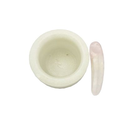 Técnica Polished Natural White Jade Mask Bowl e Spatula Set para a consistência perfeita da máscara