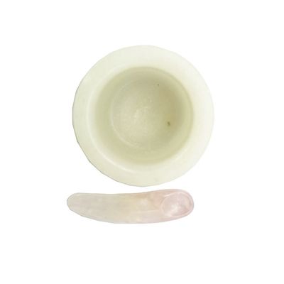 Técnica Polished Natural White Jade Mask Bowl e Spatula Set para a consistência perfeita da máscara