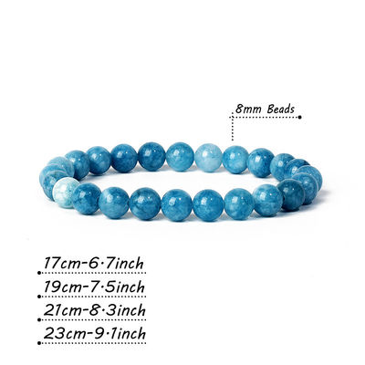 Bracelete de pérolas de jade natural para senhoras Ametista Cristal Quartz Aquamarinos Esmeralda Joias Agate Bracelete elástico para homens