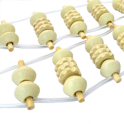 Ponto de gatilho de liberação de dor em todo o corpo Massagem de madeira à mão de volta Gua Sha Ferramenta de rolos com rolos de massagem de madeira e corda