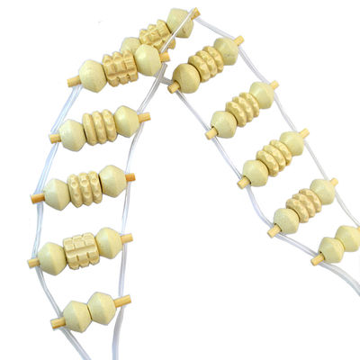 Ponto de gatilho de liberação de dor em todo o corpo Massagem de madeira à mão de volta Gua Sha Ferramenta de rolos com rolos de massagem de madeira e corda