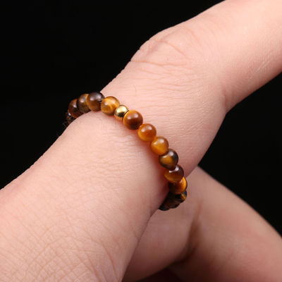 Outras Energias Naturais Pedra de Cristal 3mm Mini contas Anéis para Mulher Chakra Cura artesanal Joias Bohemian Anel de Casamento presente
