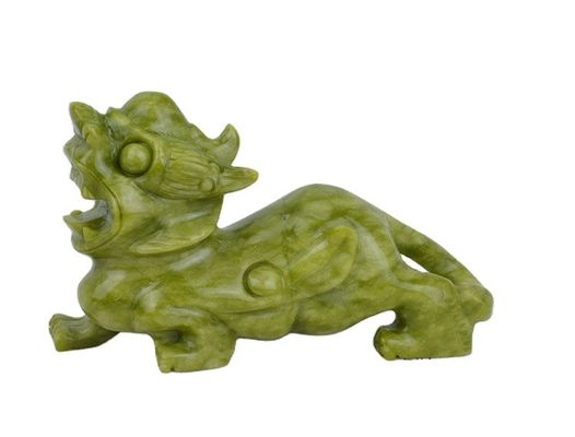 Artesanato verde Feng Shui Decorações para o lar Jade natural Polido Pixiu Ornamentações Par de 2 com e método de impressão Outros