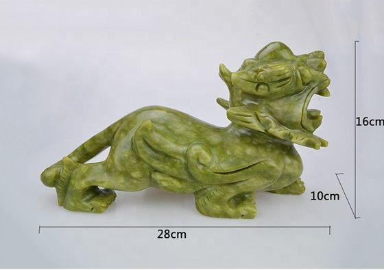 Artesanato verde Feng Shui Decorações para o lar Jade natural Polido Pixiu Ornamentações Par de 2 com e método de impressão Outros