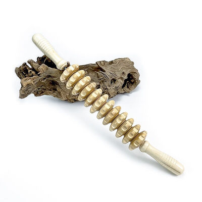 L 44cm Anti-celulite Massagem com rolos de madeira para relaxamento muscular e alívio da dor
