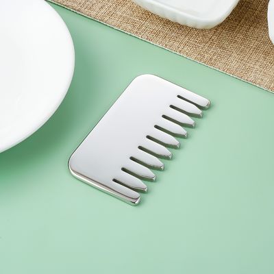 Gua Sha de aço inoxidável Peito de massagem Guasha Cabeça de pedra Massageador de cabelo Salão de beleza com logotipo personalizado
