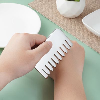Gua Sha de aço inoxidável Peito de massagem Guasha Cabeça de pedra Massageador de cabelo Salão de beleza com logotipo personalizado
