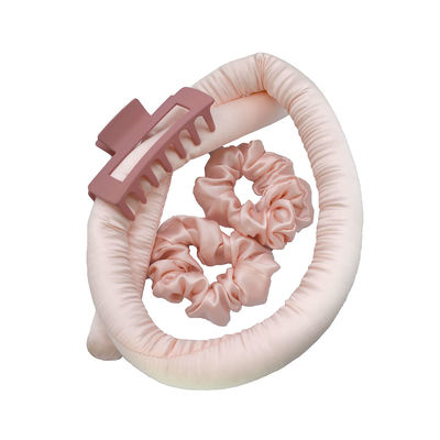 Curva de cabelo de seda Curva de cabelo de rolos Curva de fita de curva Scrunchies conjunto para curva de cabelo 100% pura seda de amoras e logotipo aceitável