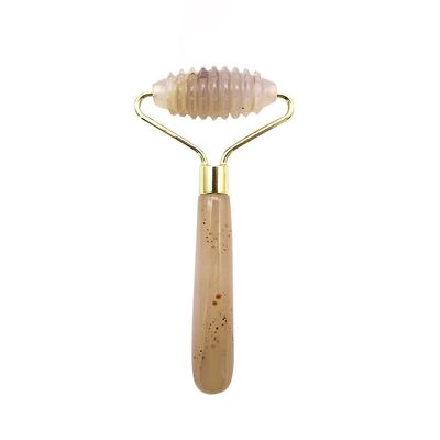 Massage Hammer Agate cinza Roller de jade com pontas para massagem facial natural antienvelhecimento terapia de bolsas de olhos ferramentas de massagem antienvelhecimento