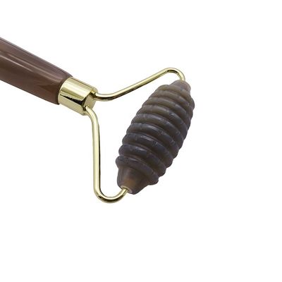 Massage Hammer Agate cinza Roller de jade com pontas para massagem facial natural antienvelhecimento terapia de bolsas de olhos ferramentas de massagem antienvelhecimento