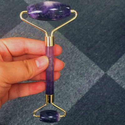 Gua Sha Roller Amethyst Rollers Facial Jade Guasha Roller Para Beleza Massagista Facial