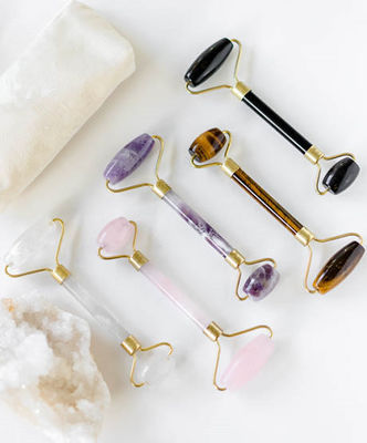Gua Sha Roller Amethyst Rollers Facial Jade Guasha Roller Para Beleza Massagista Facial