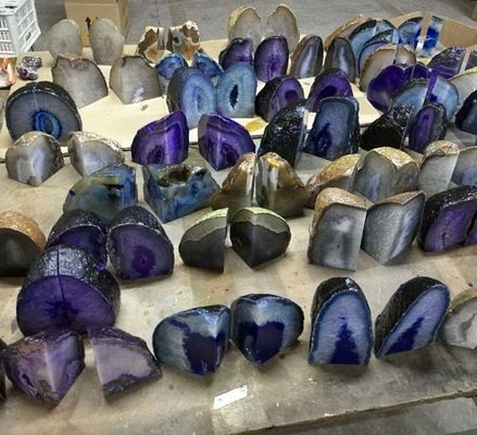 Livro de Agate Polido de Grau B, Finais Perfeito Presente de Casa para Amantes de Arte
