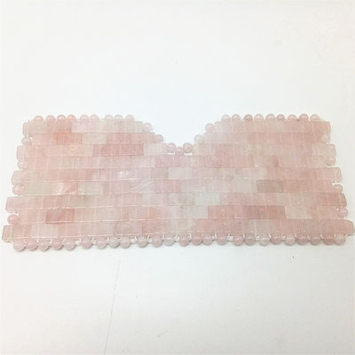 Máscara facial de quartzo rosa rosa para massagem facial e de olhos