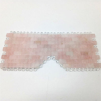 Máscara facial de quartzo rosa rosa para massagem facial e de olhos