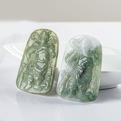 2024 Jadeite Guan Yin Pendente da Misericórdia Budismo Tropas Valentes Colar Moda Jóias Para Dama Gravura Tipo de escultura