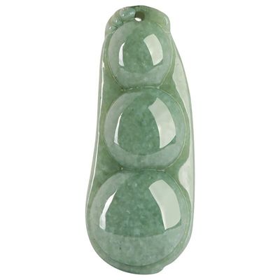 Características regionais Pendente de jade verde natural para mulheres Quatro estações de feijão trazem sorte Prosperidade e amor