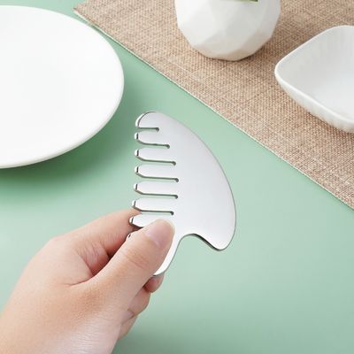 Aço inoxidável Gua Sha Pedra Massagista de cabeça para ferramentas de massagem corporal e salão de beleza de saúde do cabelo