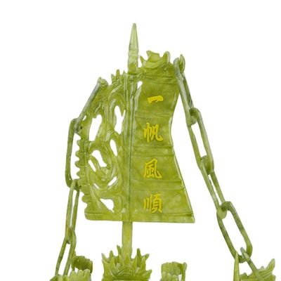 Artesanato de 28cm Chinês Decoração de Boa Sorte Pedra de Jade Artesanato Barcos de Dragão para Ornamento/Presente