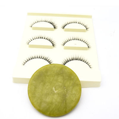 Massagista Facial XiuYan Jade Round Jade Glue Gasket Eyelah Extension Stone Eyelash Extension para Massagem de Melhora de Beleza
