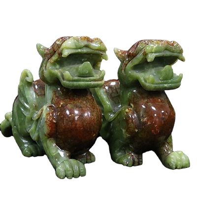 OEM ODM Jade Pixiu A mascote chinesa do animal sagrado da sorte em gravura de tipo de escultura