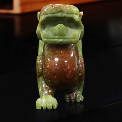 OEM ODM Jade Pixiu A mascote chinesa do animal sagrado da sorte em gravura de tipo de escultura