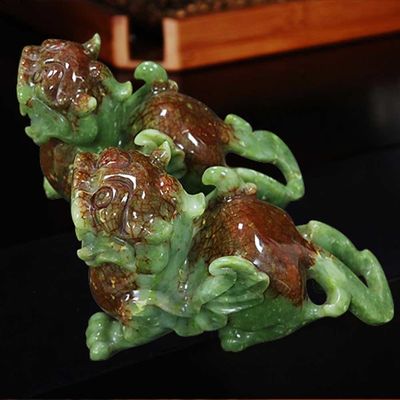 OEM ODM Jade Pixiu A mascote chinesa do animal sagrado da sorte em gravura de tipo de escultura