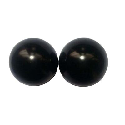 Esfera de cristal esculpida de 50 mm natural de pedra Bian preta bola de massagem de mão suave de cura para massagem e cura do corpo