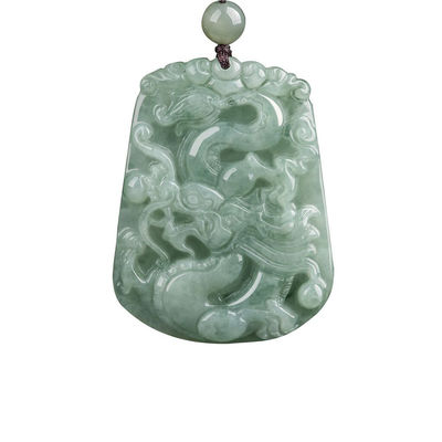 Colar de pendente de design exclusivo com Jadeira de Dragão Sorteiro Voador de Jadeita Tradicional Chinesa