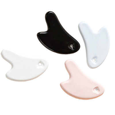 Músculos do corpo Forma do coração Quadro de raspagem cerâmica Gua Sha para ferramenta confortável de massagem corporal e facial