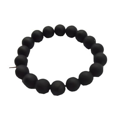 Arte Colecionável Natural 10mm Preto Bian Pedra de contas Pulseiras para Homens e Mulheres