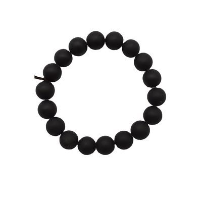 Arte Colecionável Natural 10mm Preto Bian Pedra de contas Pulseiras para Homens e Mulheres