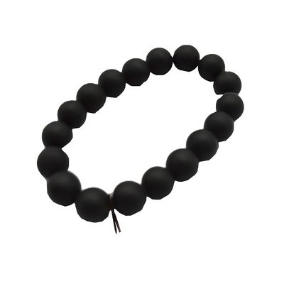 Arte Colecionável Natural 10mm Preto Bian Pedra de contas Pulseiras para Homens e Mulheres
