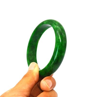 Love Green Enamel Jadeite Bracelets Bangles Charms Women Jade Bangle Natural Burma Hot Item para os entusiastas do Feng Shui