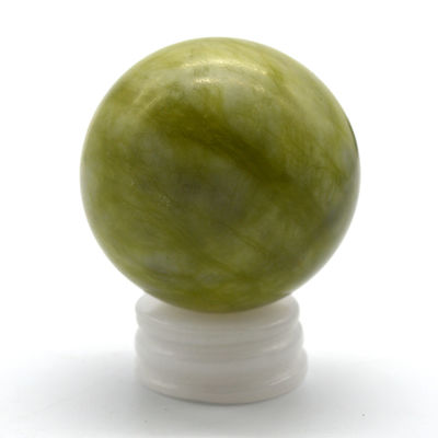 abk-116 Bolas de massagem de mão Pedras de massagem de jade natural Ferramentas de massagem de pedra Exercícios de mão Terapia de bola Exercícios de agarre