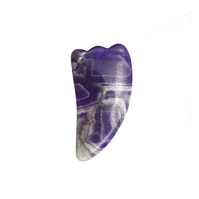 9.5*5.5cm Pedra Natural Gua Sha Ferramenta Rosa Quartz/Ametista/Jade Branco Ferramenta de Massagem para Massagem Corporal
